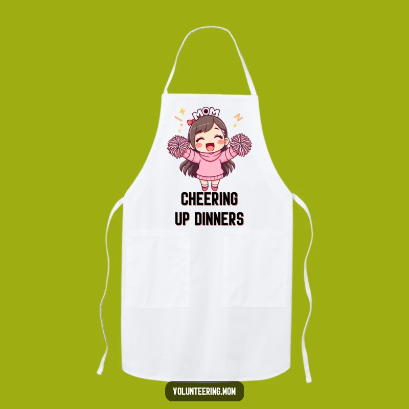 Funny Mom Cheering Apron A Practical Funny Gift for Kitchen Cheerleaders