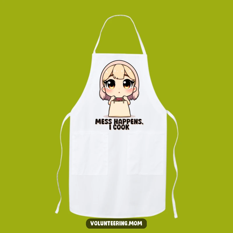 Funny Dropped Groceries Mom Apron: Surprised mom, practical and humorous gift for the kitchen.