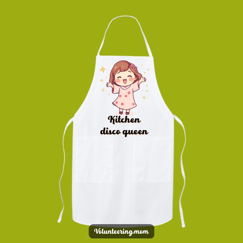 Funny Kitchen Apron: Happy Mom's Glitter Dance, Chef Gift