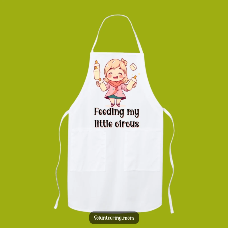 Funny Mom Juggling Bottles Apron A Practical Funny Gift for Kitchen Maestros