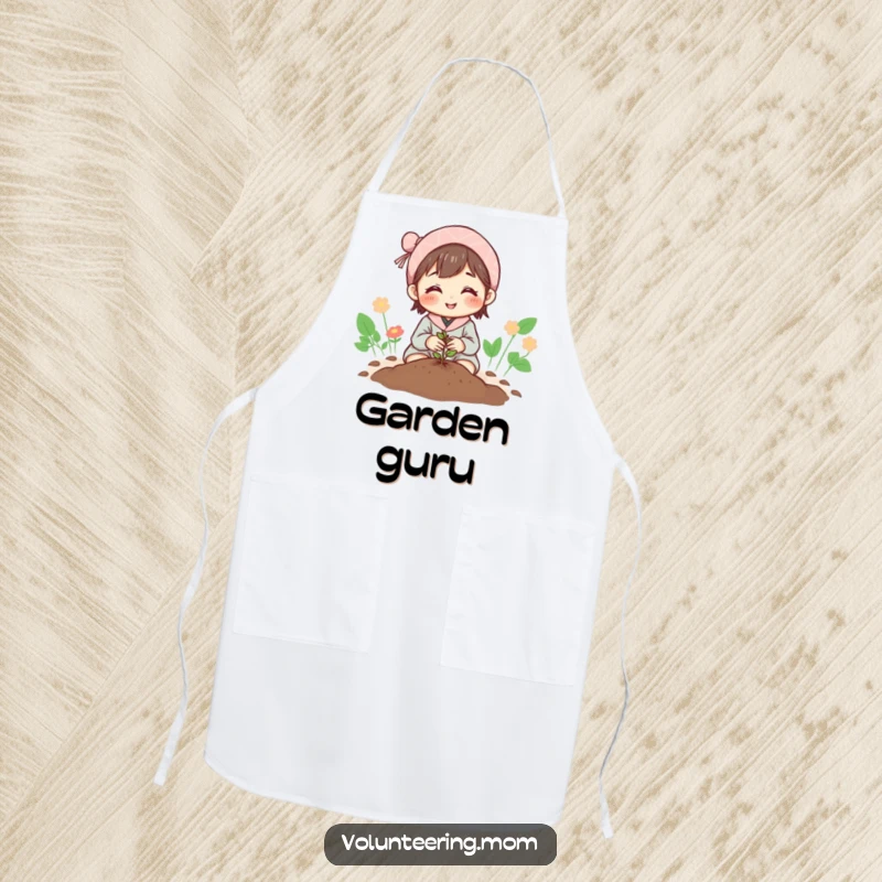 Funny Mom Apron: Hopeful mom planting a tiny seed, ready to nurture delicious meals.