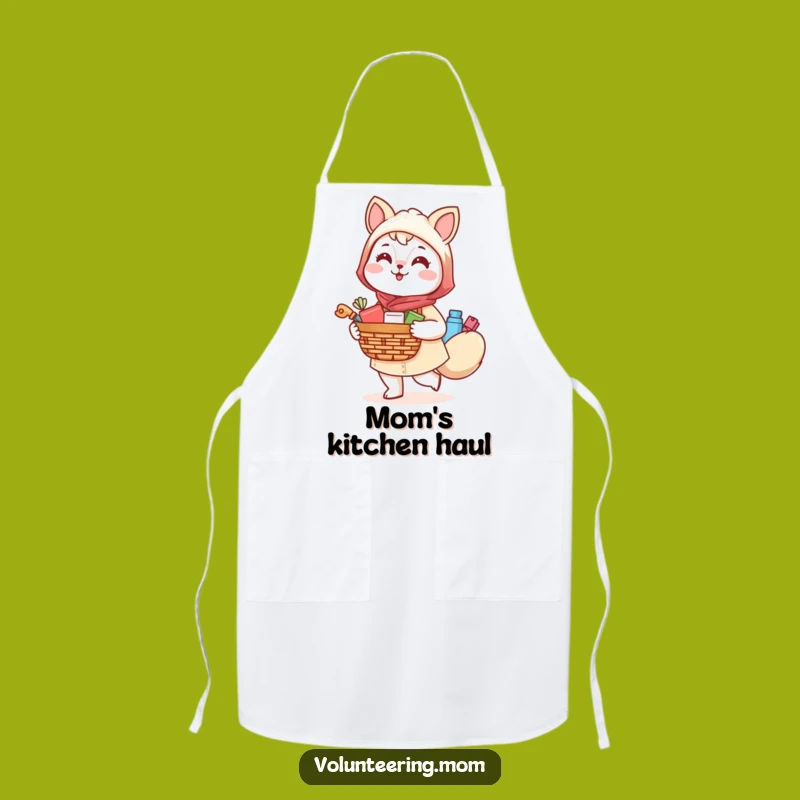 Funny Kawaii Mom Animal Apron: Cheerful Supply Carrier Kitchen Gift