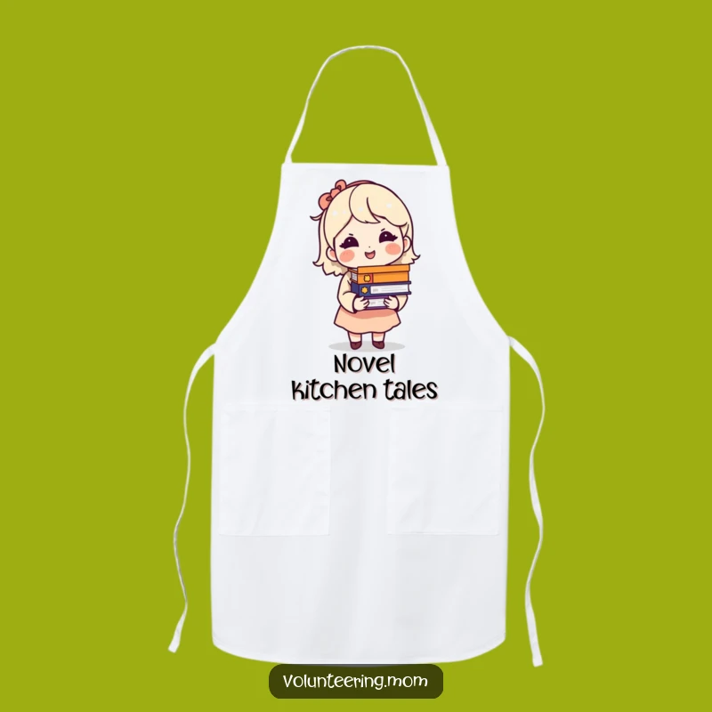 Funny Kitchen Apron: Book Mom's Knowledge, Chef Gift