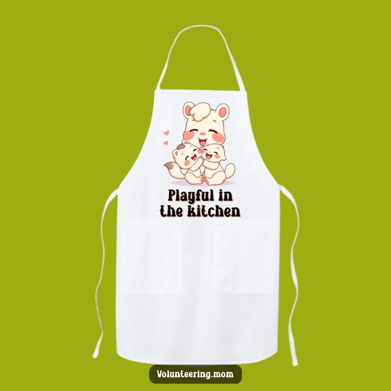 Funny Mom Animal Apron: Playtime Laughter Kitchen Accessory Gift