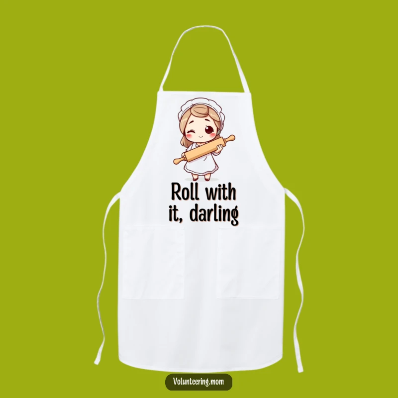 Funny Winking Mom Rolling Pin Apron: Hilarious Baking Gift for Chefs!