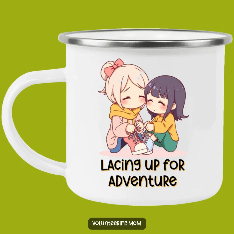 Funny Caring Mom Shoelace Camping Mug: Cozy and Heartwarming Mother Gift!