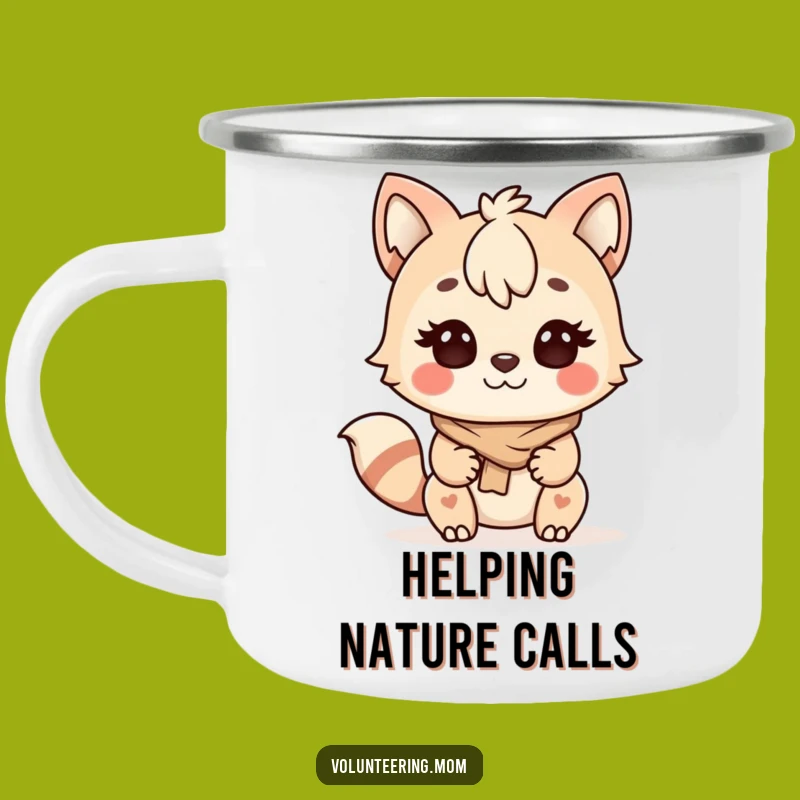 Funny Kawaii Mom Helping Animal Camping Mug - Determined Helper Outdoor Gift