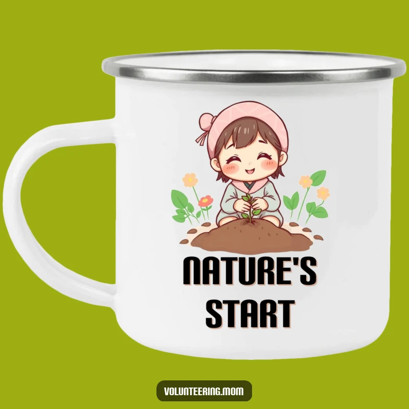 Funny Mom Planting Seed Camping Mug - Outdoor Mom's Hopeful Drinkware