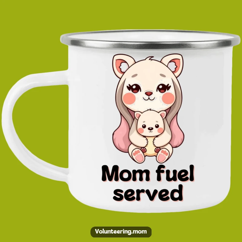 Funny Kawaii Mom Animal Camping Mug - Adventures with Mom's Love!