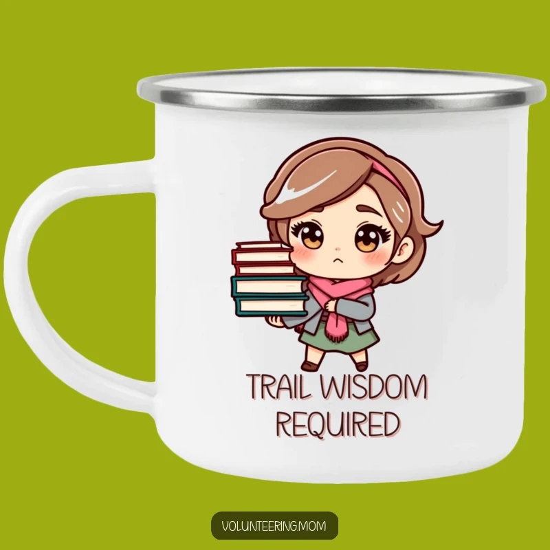 Durable Funny Determined Mom Book Camping Mug - For the Reading Adventurer