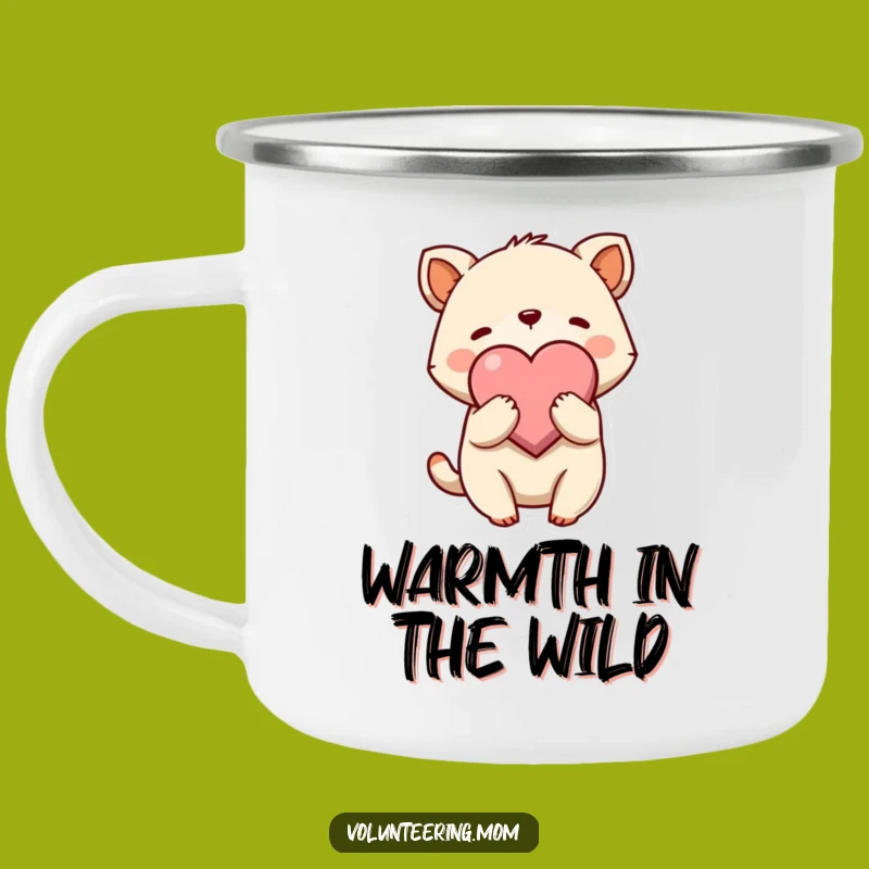 Funny Hug Camping Mug: Adventure Love with Animal Character's Embrace