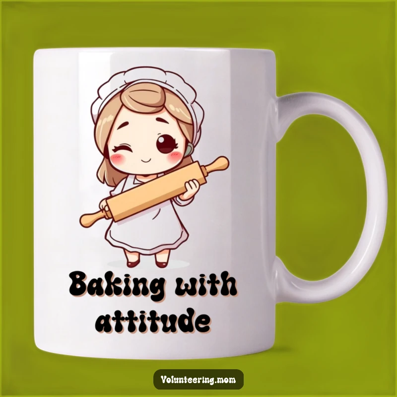 Funny Winking Mom Rolling Pin Mug: Hilarious Kitchen Gift for Bakers!