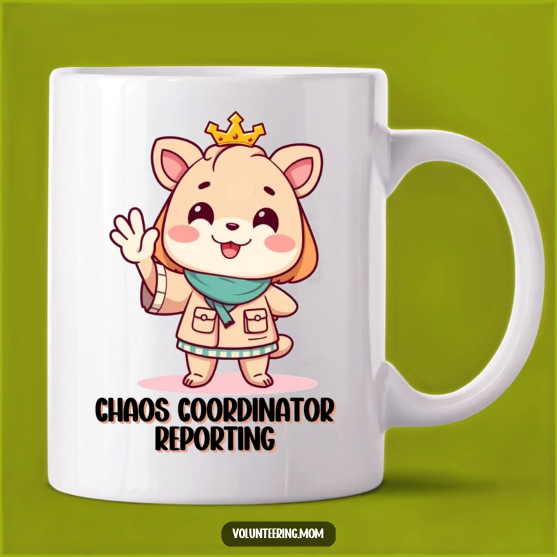 Funny Mom Animal Traffic Director Mug - Cheerful Wave Gift for Her