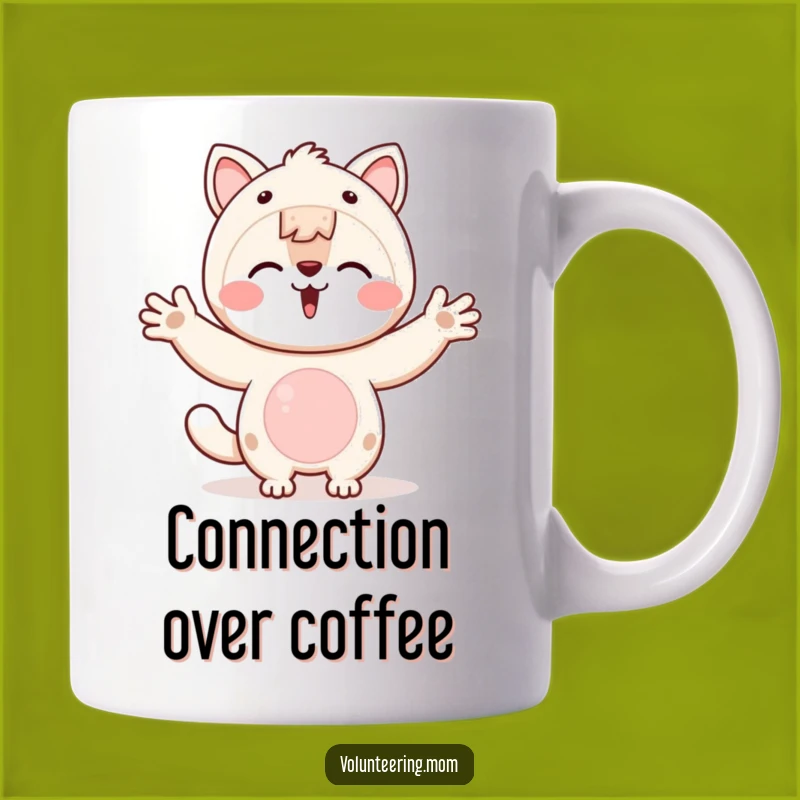 Funny Kawaii Mom Connection Mug - Open Arms, Open Heart!
