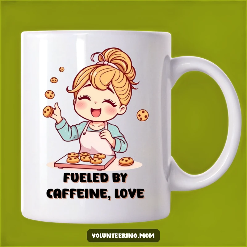 Funny Mom Baking Mug: Messy Bun Cookie Maker Design, Hilarious Gift