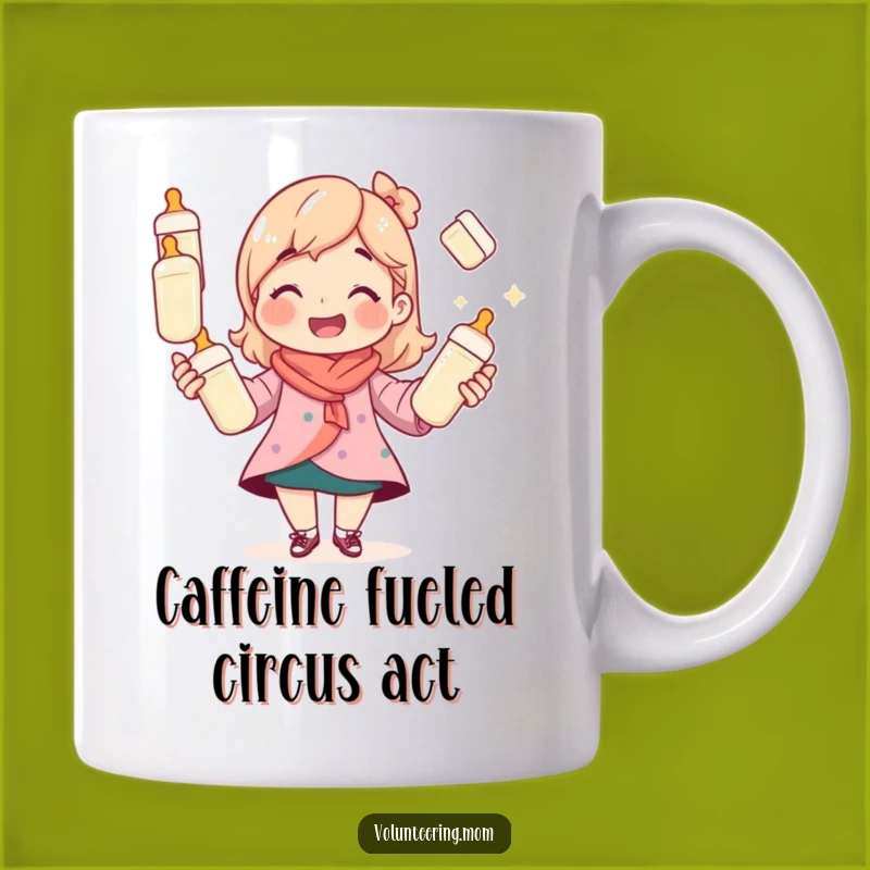 Funny Mom Juggling Bottles Mug A Hilarious Funny Gift for New Parents