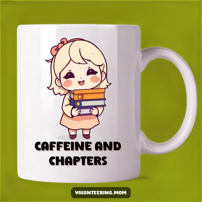 Funny Mom Mug: Book Lover Mom with Stack, Perfect Gift