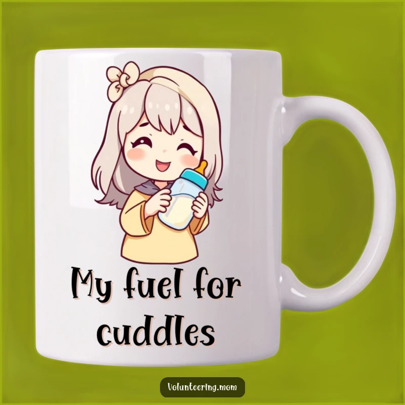 Funny Mom Offering Baby Bottle Mug - The Perfect Humorous Gift for New Parents