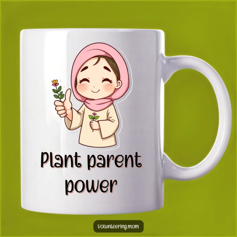 Funny Thumbs Up Plant Mom Mug - Positive Vibes Green Thumb Gift