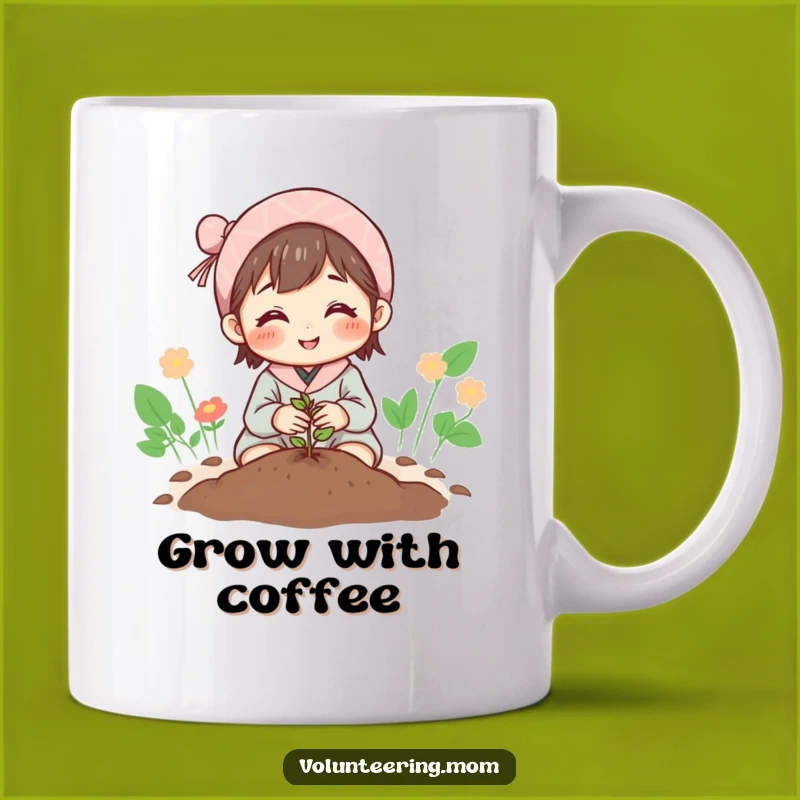 Funny Mom Planting Seed Mug Gift - Hopeful Mom Nurturing Growth