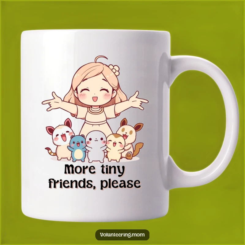 Funny Mom Creature Hugger Mug: Welcoming mom with creatures, a funny gift for nurturing and animal lovers.