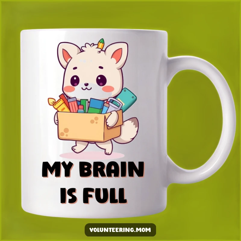 Funny Animal Artist Mug, Overflowing Box of Supplies, Perfect Gift for Creative Souls!