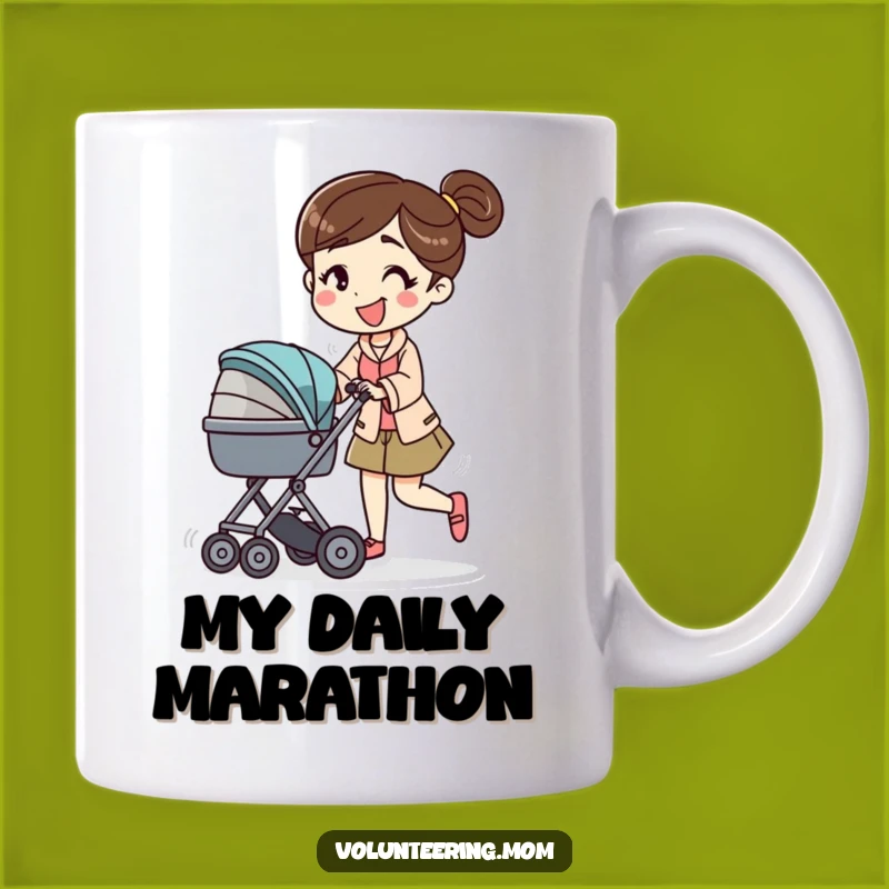 Funny Mom Stroller Push Mug: The Perfect Gift for Energetic, Smiling Mothers