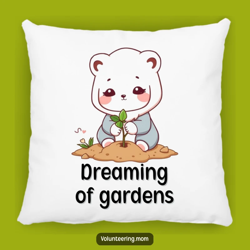 Soft Funny Kawaii Mom Planting Pillow - Cozy Nurturing Decor
