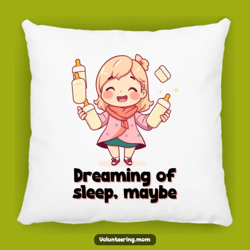 Soft Funny Mom Juggling Bottles Pillow A Comfy Funny Gift for Relaxation
