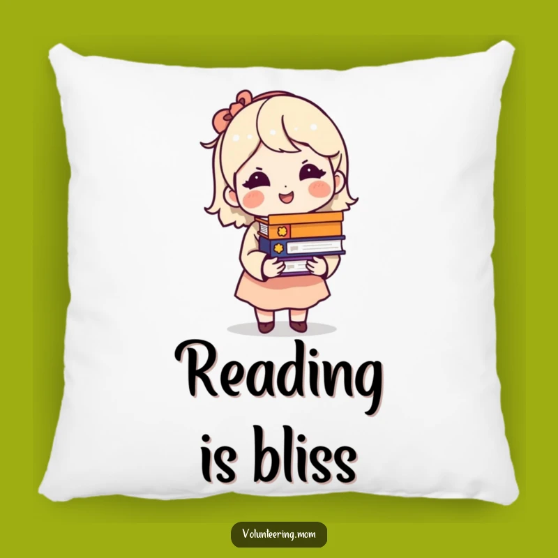 Funny Accent Pillow: Bookish Mom's Smile, Cozy Gift