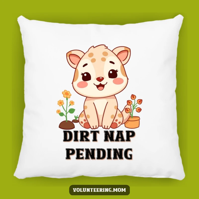 Funny Happy Gardener Mom Animal Pillow - Cozy Cushion for Plant Moms