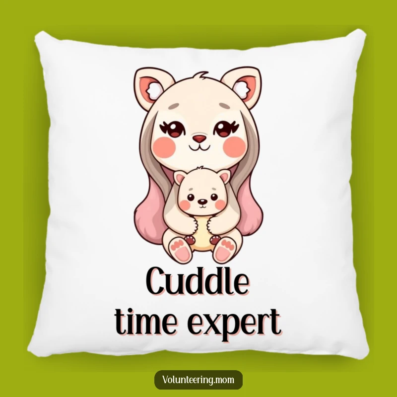 Funny Kawaii Mom Animal Pillow - Cuddle Up with Sweet Motherhood Humor!