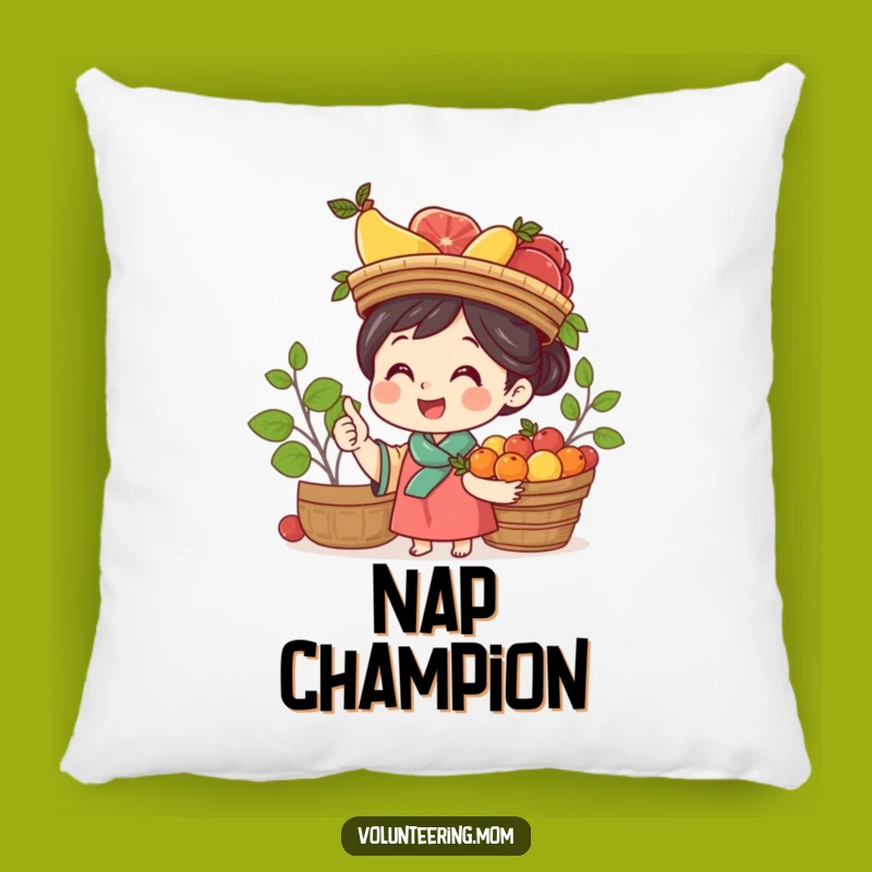 Funny Mom Fruit Balance Pillow - Cozy & Humorous Mom Accent Pillow