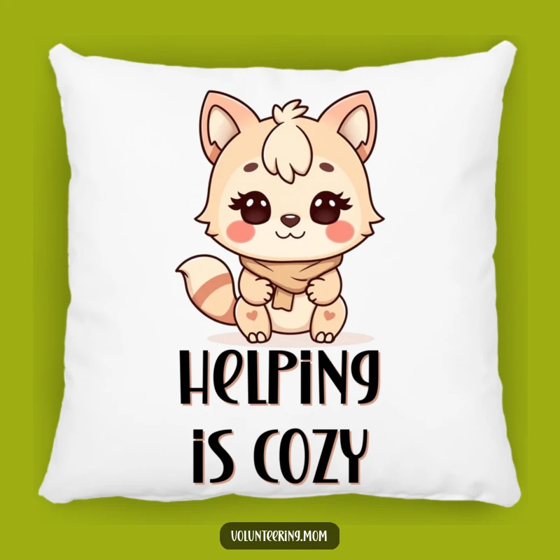 Funny Kawaii Mom Helping Animal Pillow - Determined Helper Comfort Gift