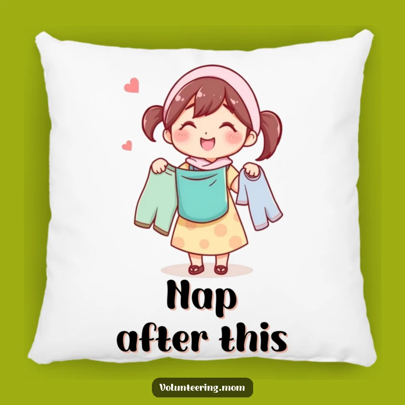 Funny Mom Laundry Day Pillow: Cozy Up with This Cheerful 'Funny Gift' Home Accent