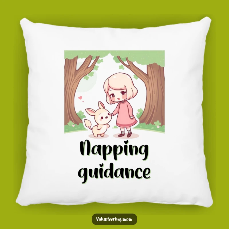Funny Mom Pillow: Soft cushion of a gentle mom guiding, a comfy funny gift.
