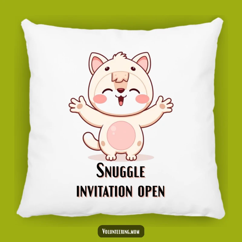 Funny Kawaii Mom Connection Pillow - Cuddle Up with Open Arms!