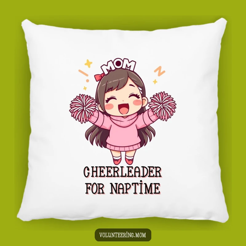 Soft Funny Mom Cheering Pillow A Comfy Funny Gift for Cozy Enthusiasm
