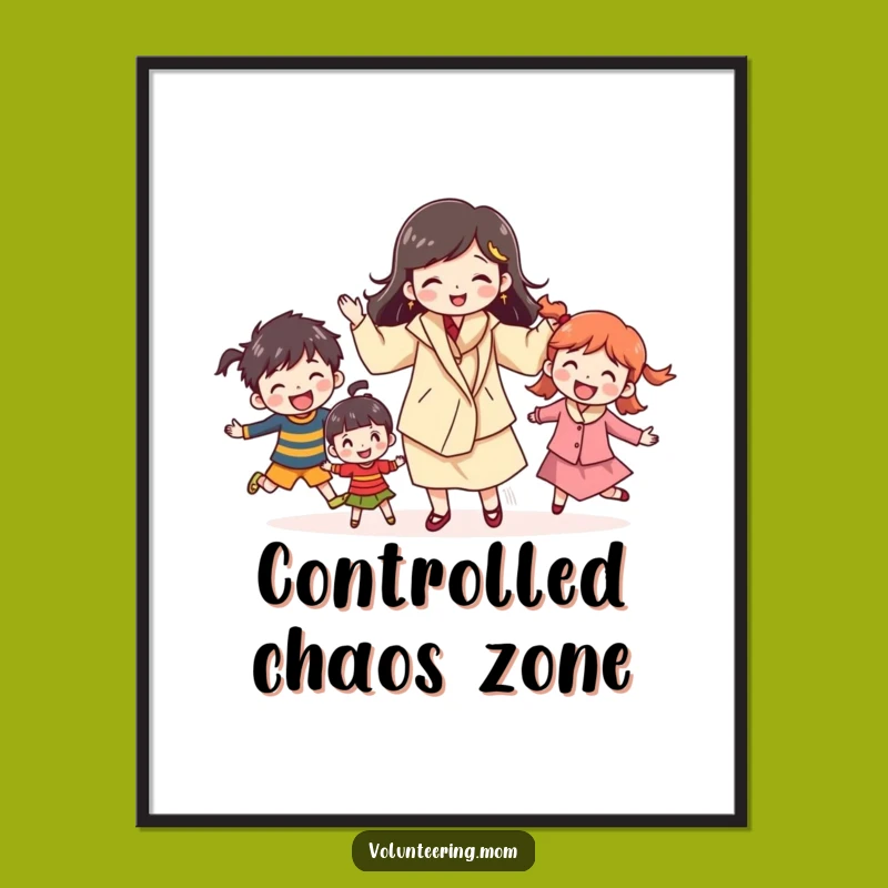 Instant Funny Juggling Mom Digital Art: Download Cheerful Chaos Today!
