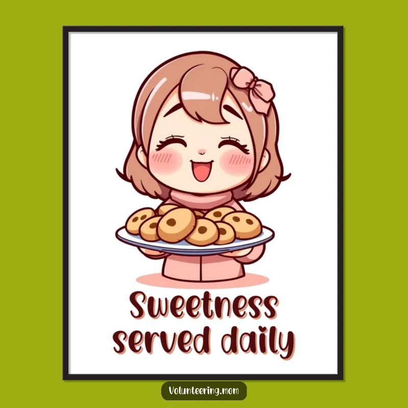 Funny Mom Cookie Digital Print: Instant Humorous Decor for Your Home