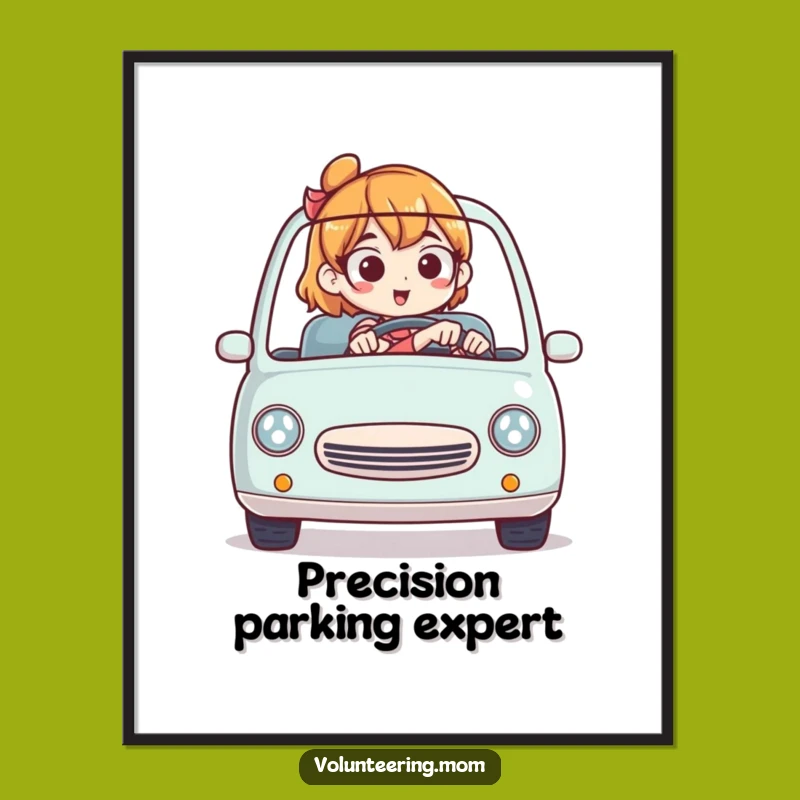 Funny Mom Tiny Car Expert Print - Hilarious Digital Art for Moms