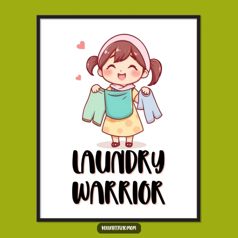 Funny Mom Laundry Day Digital Art: Happy Mom's 'Funny Gift' Printable Wall Decor