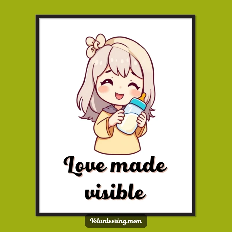 Printable Funny Mom Baby Bottle Art - Instant Download Hilarious Gift for Decor
