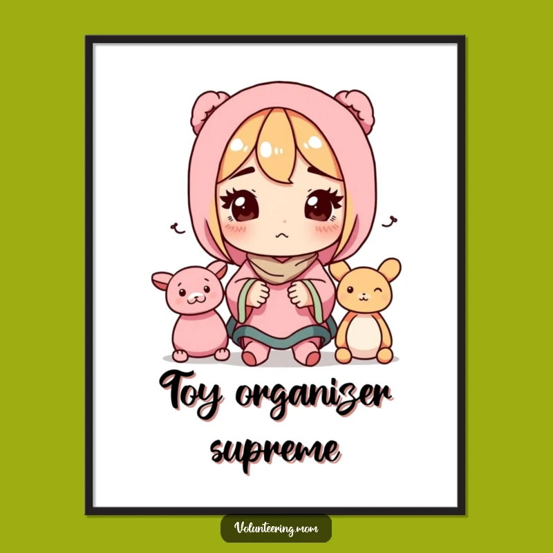 Funny Mom Toy Organizer Print - Hilarious Digital Art for Moms