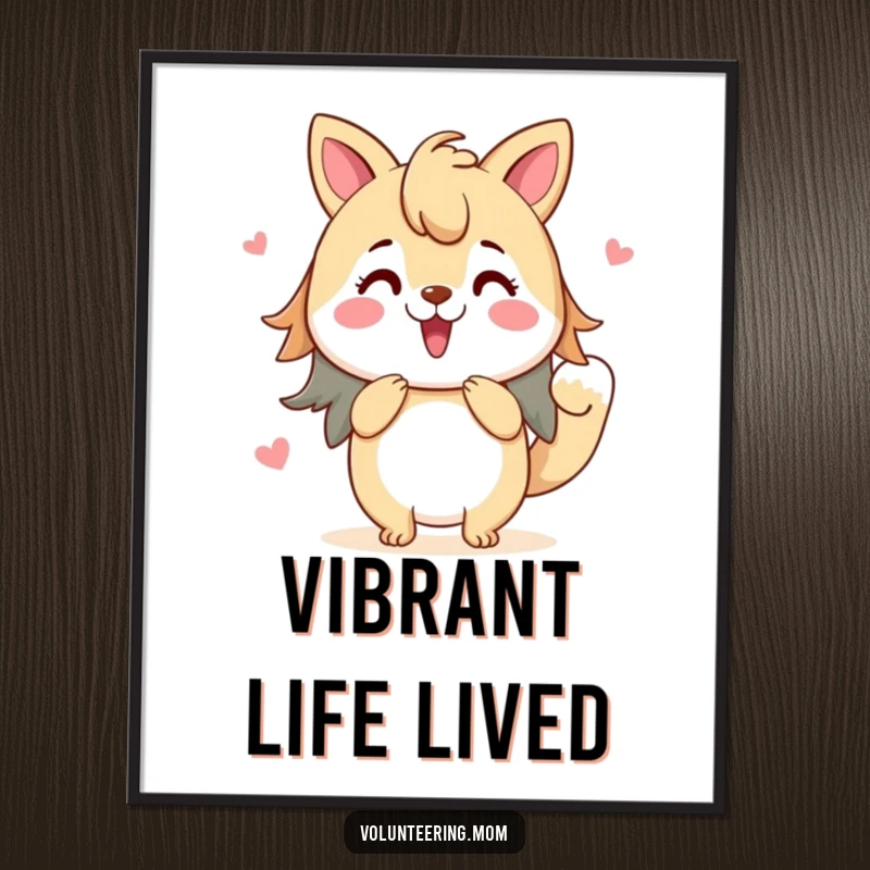 Funny digital art print of a mom animal character painting a vibrant picture with enthusiasm, perfect for art decor.