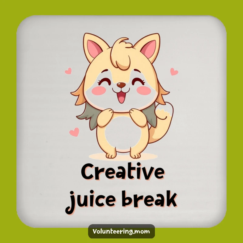 Funny Art Mom Animal Coaster - Protect Surfaces from Paint Splatters