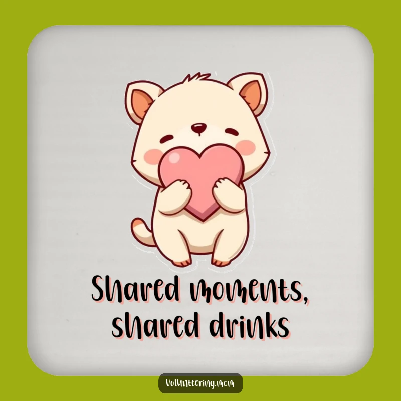 Funny Hug Coaster Set: Protect Surfaces with Animal Character's Embrace