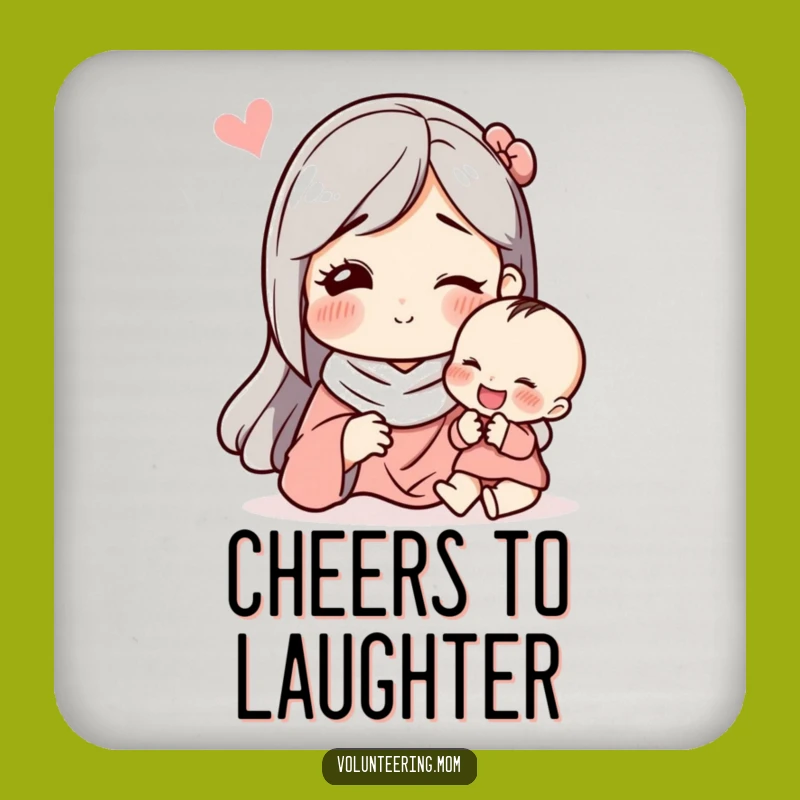Funny Mom & Child Coaster: Protect Surfaces with This 'Funny Gift' Playful Parent Accessory