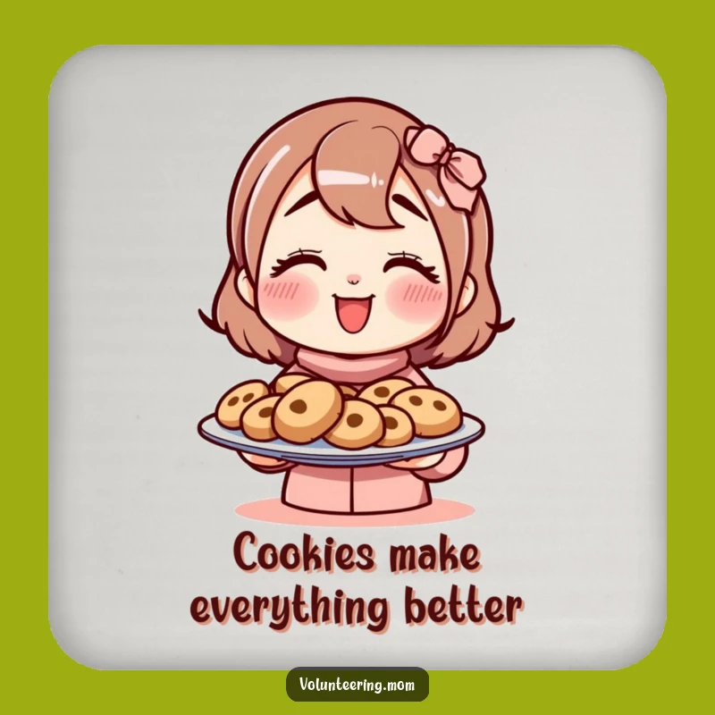 Funny Mom Cookie Coaster: Protect Surfaces with Humorous Charm