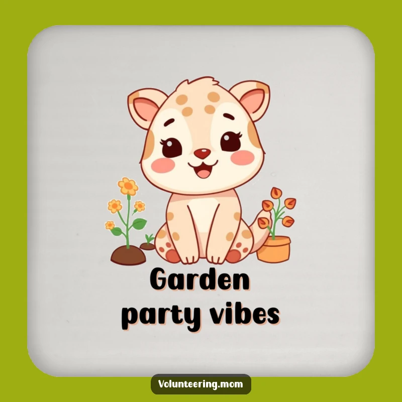 Funny Mom Gardener Animal Coaster - Protect Surfaces from Potting Soil